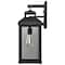Nuvo Corning 1-Lgt Large Wall Lantern - Matte Black / Clear Glass 60/7372 - alternate 2